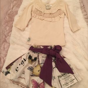 Persnickety skirt and top set